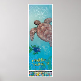 2024 Poster - Schildpad zwemmen - Buellton.Art