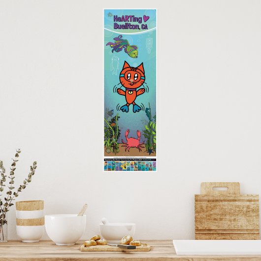 2024 Poster - Scuba Cat - Buellton.Art (Keuken)