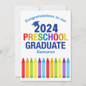 2024 Preschool Afstuderen Aangepast Schattige Afst Kaart (Voorkant)