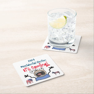 2024 Presidentiële verkiezingen, het komt eraan! Kartonnen Onderzetters