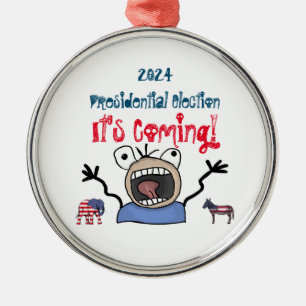 2024 Presidentiële verkiezingen, het komt eraan! Metalen Ornament