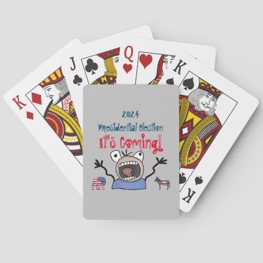 2024 Presidentiële verkiezingen, het komt eraan! Pokerkaarten (Achterkant)