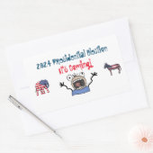 2024 Presidentiële verkiezingen, het komt eraan! Rechthoekige Sticker (Envelop)