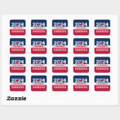 2024 Presidentiële verkiezingen RED WAVE Vierkante Sticker (Vel)