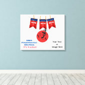 2024 Presidentiële verkiezingen, Running Man Editi Canvas Afdruk (Insitu (Houten vloer))