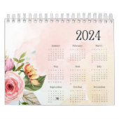 2024 printer mooie kalander 12 maanden kalender (Hoes)