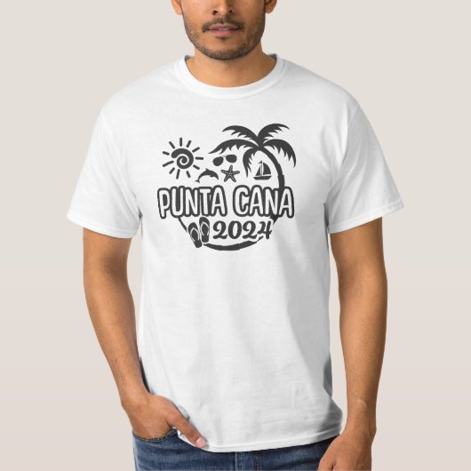 2024 Punta Cana vakantie of reis ontwerp T-shirt (Voorkant)