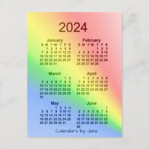 2024 Rainbow 6-mini-kalender, ingediend door Janz Briefkaart