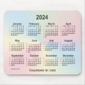 2024 Rainbow Cloud 52 weken agenda van Janz Muismat (Voorkant)