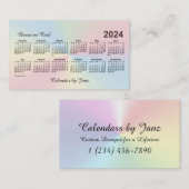 2024 Rainbow Cloud Calendar van Janz Visitekaartje (Voorkant / Achterkant)