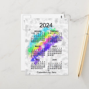 2024 Rainbows End 6 Maanden Mini Kalender van Janz Briefkaart