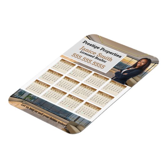 2024 Realtor Kalender Koelkast Magneet (Linkerzijde)