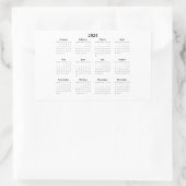 2024 Rechthoekige maandkalender Sticker (Tas)