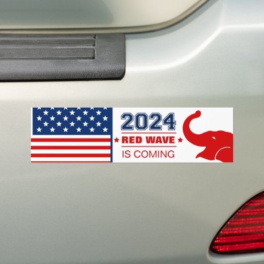 2024 RED WAVE KOMT BUMPERSTICKER (Op auto)