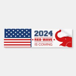 2024 RED WAVE KOMT BUMPERSTICKER