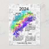 2024 Regenboog Einde 6 Maanden Mini Kalender door Briefkaart (Voorkant)
