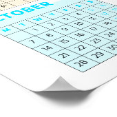 2024 Regenboog Kleurrijke Volle Jaar Maandelijkse  Poster (Hoek)