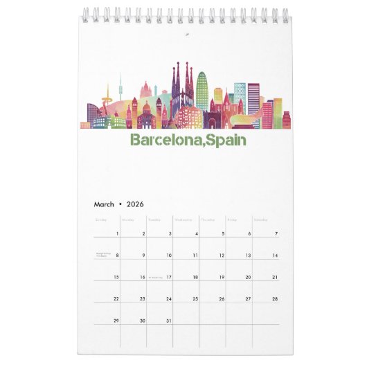 2024 REIZEN WERELDSTEDEN KALENDER (Mar 2026)