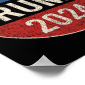 2024 Retro Campaign Button Re Verkozen President T Poster (Hoek)