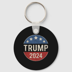 2024 Retro Campaign Button Re Verkozen President T Sleutelhanger