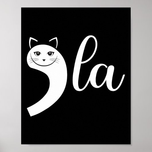 2024 Retro Cat Comma La Kamala Harris voor Preside Poster (Voorkant)