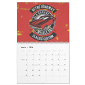 2024 Retro Grunge Stijl Hot Rod Kalender (Mar 2026)
