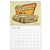 2024 Retro Grunge Stijl Hot Rod Kalender (Jan 2026)