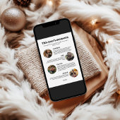 2024 Retro Jaar-in-Review Foto Kerst Kaart