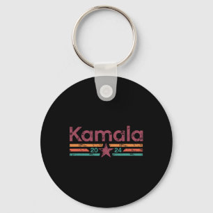 2024 Retro Kleur Grunge Stripes Kamala Harris 2024 Sleutelhanger