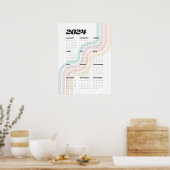 2024 Retro Wandkalender - 18 "x24" Poster (Keuken)