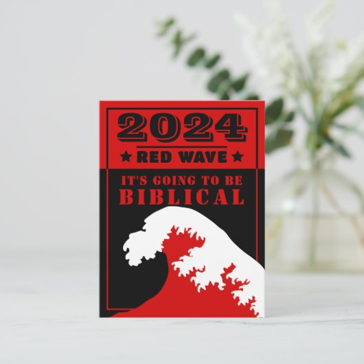 2024 RODE GOLF Het wordt Bijbels Briefkaart (Staand voorkant)