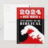 2024 RODE GOLF Het wordt BIJBELS Briefkaart (Voorkant / Achterkant)