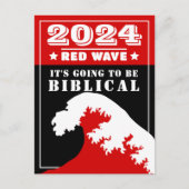 2024 RODE GOLF Het wordt BIJBELS Briefkaart (Voorkant)