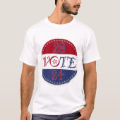 2024 Rood en Blauw STEM Script T-shirt (Voorkant)