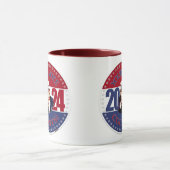 2024 Rood en Blauw Uw Stem Telt Uncle Sam Mok (Midden)
