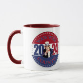 2024 Rood en Blauw Uw Stem Telt Uncle Sam Mok (Links)
