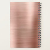 2024 Roos Gouden Blush Roze Sparkle Monogram Planner (Achterkant)