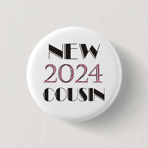 2024 Roze nieuwe neef Ronde Button 3,2 Cm