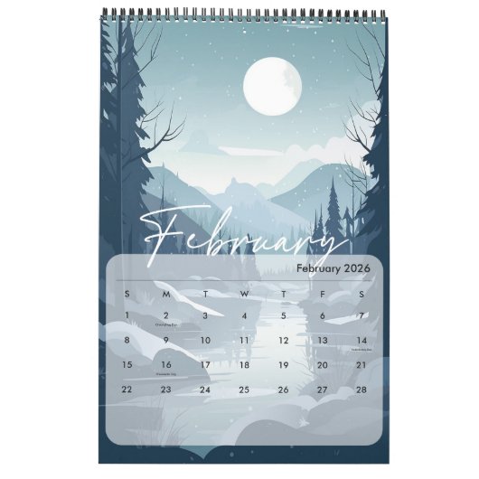 2024 rustige scènes kalender (Feb 2026)