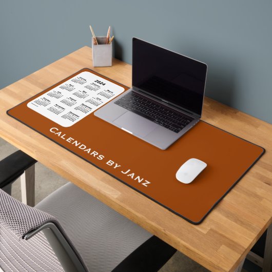 2024 Saddle Brown Two Tone Calendar van Janz Bureaumat (Kantoor 2)