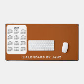 2024 Saddle Brown Two Tone Calendar van Janz Bureaumat (Keyboard & Muis)