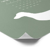 2024 Sage Dachshund Silhouette Kalender Poster (Hoek)