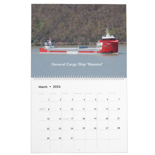 2024 Schepen op de Hudson River Kalender (Mar 2026)
