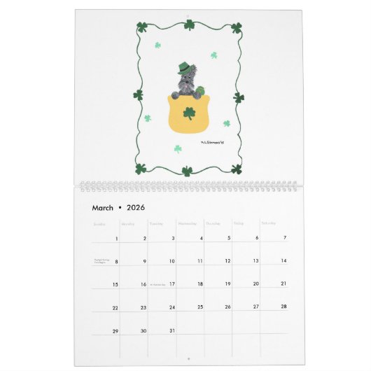 2024 Scotties en vrienden Kalender (Mar 2026)