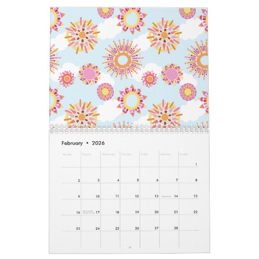 2024 Seizoenen Kalender Oppervlakte Patroon Ontwer (Feb 2026)