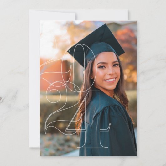 2024 Senior Foto Afstuderen Aankondiging (Voorkant)