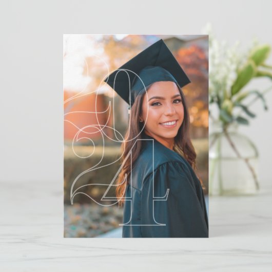 2024 Senior Foto Afstuderen Aankondiging (Staand voorkant)