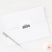 2024 senioren, Klasse van 2024 Afstuderen Ronde Sticker (Envelop)