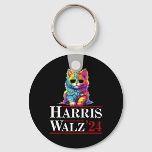 2024 Shirt Kamalaharris Timwaltz 2024 Cat LGBT Sleutelhanger