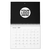 2024 Simple Black Calendar Company Logo en tekst Kalender (Jan 2027)